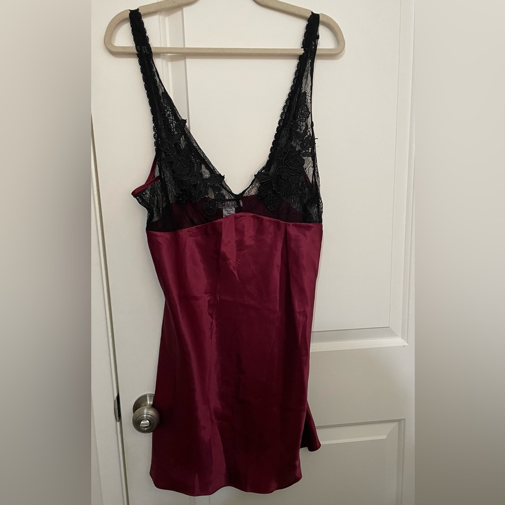 Elegant Burgundy Lace slip dress